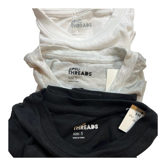 Epic Threads 3 Pack Crew Neck Tees Boys 5 New - Picture 4 of 5